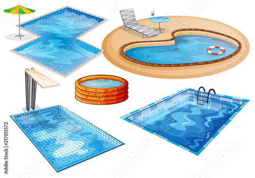 A set of swimming pool