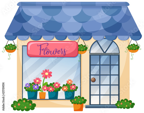 Exterior of flower shop photo