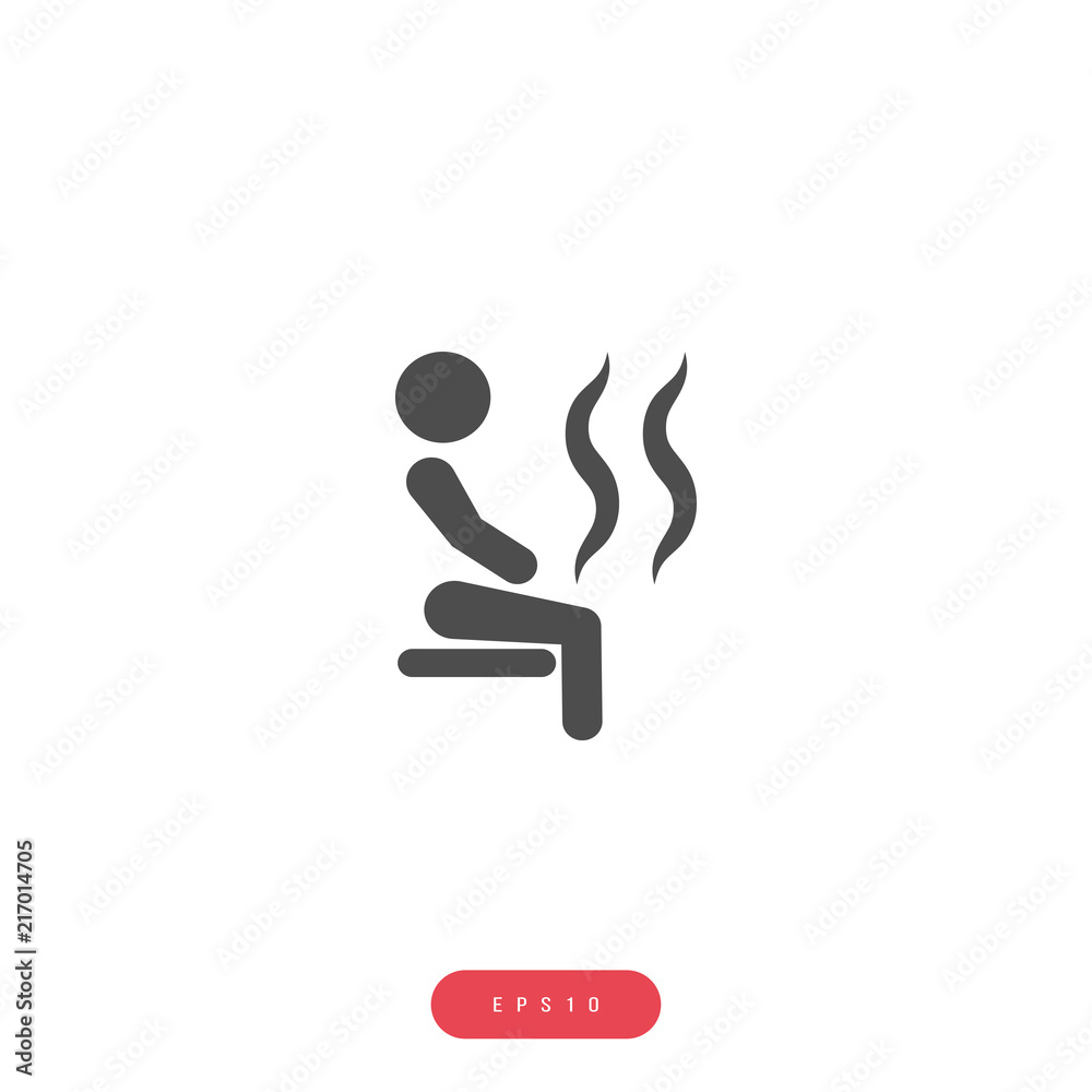 Man sitting side hot water Vector İcon, Eps10 Man sitting side hot water Vector İcon, Eps10