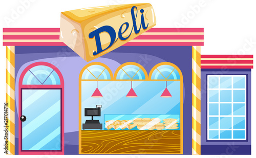 Exterior of deli shop