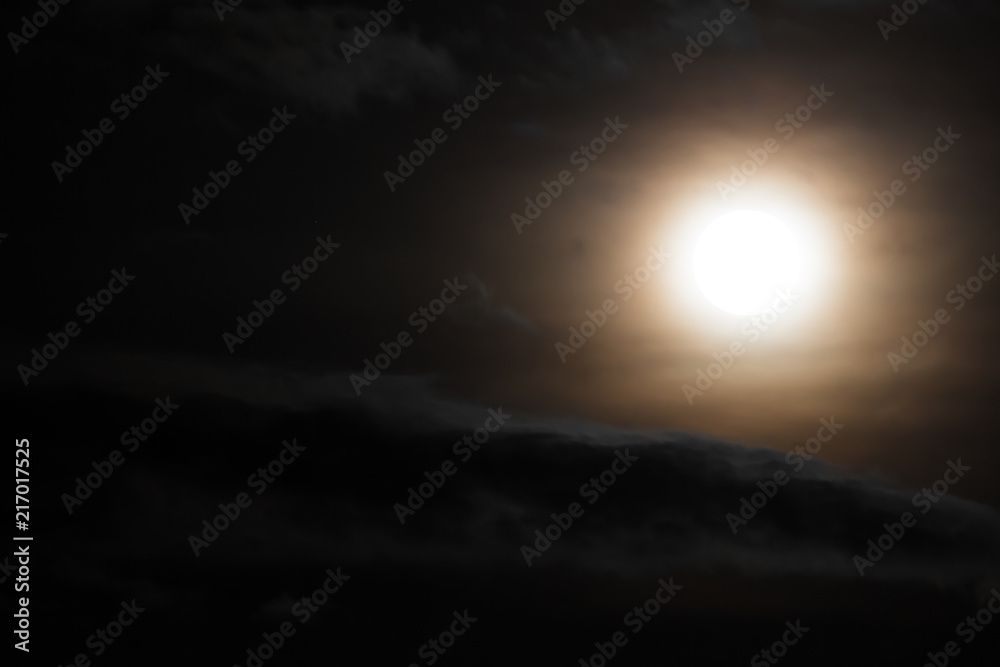 Moon and clouds in the sky. Moon and clouds in the sky.