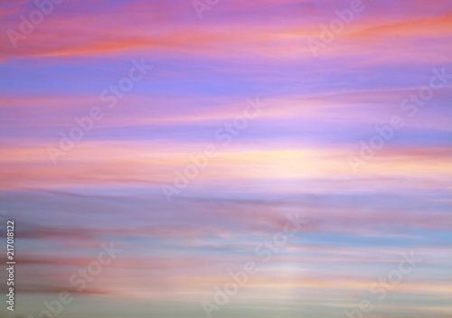 Dramatic colorful sunset sky background, beauty in nature © okostia
