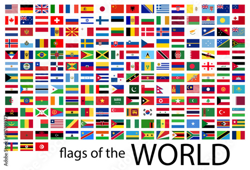 all country flags of the world photo