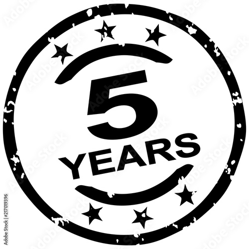 grunge stamp for 5 years jubilee