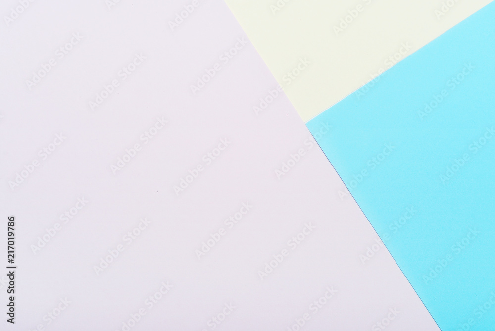 Color paper geometric flat lay background