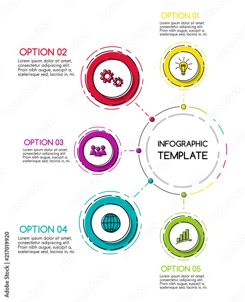 Business infograph with colourful hand drawn icons. Vector. Business infograph with colourful hand drawn icons. Vector.