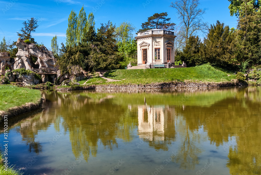 Lagoon with house in Versailles in Paris, France