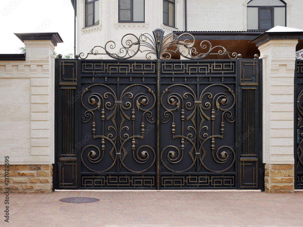 Naklejka premium Automatic iron gate