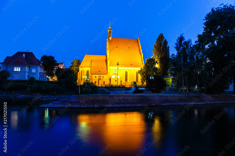 Fototapeta premium Architecture of Bydgoszcz city at sunset, Poland