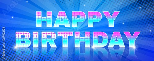 Bright birthday event greeting banner