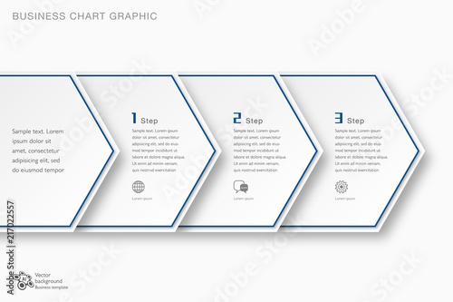 Business Chart 3-Step Process #Vector Graphic