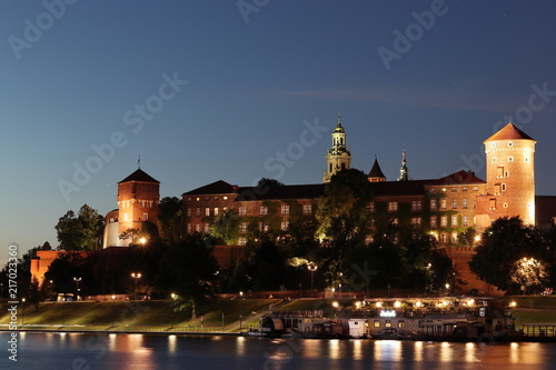 Wawel Castle in the evening, Krakow