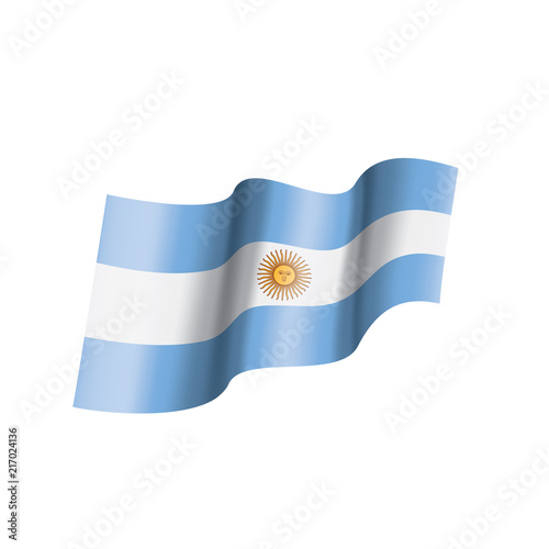 Argentina flag, vector illustration on a white background