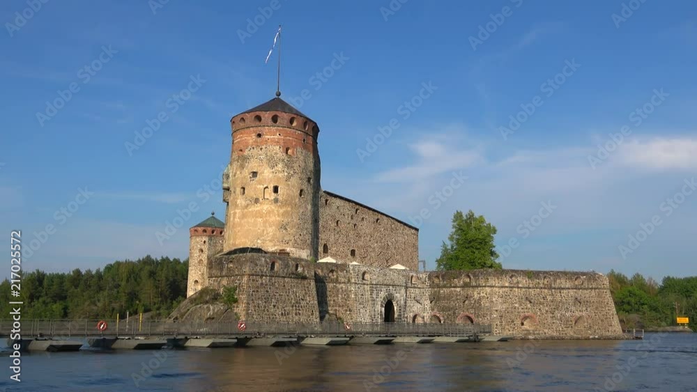 Olavinlinna castle close-up, Sunny day in July. Savonlinna, Finland Olavinlinna castle close-up, Sunny day in July. Savonlinna, Finland