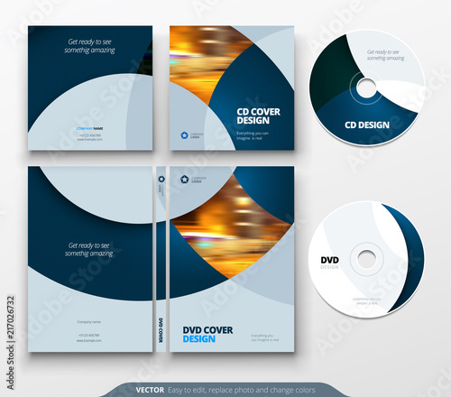 CD envelope, DVD case design. Business template for CD envelope and DVD disc case.