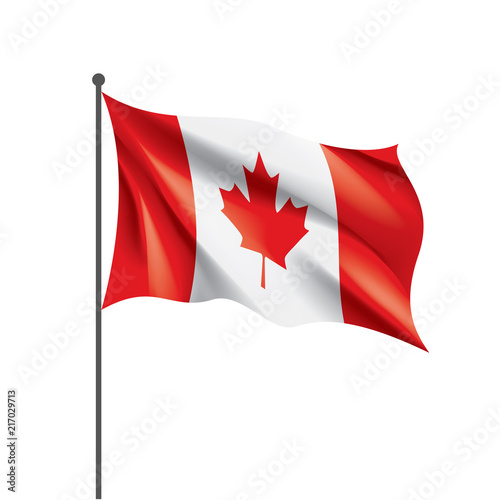 Canada flag, vector illustration on a white background