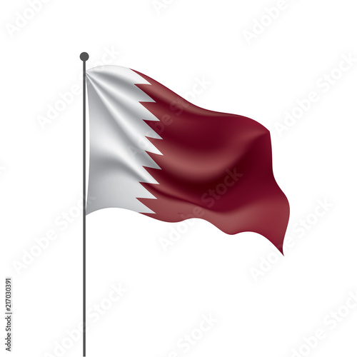 Qatar flag, vector illustration on a white background