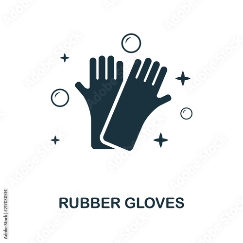 Rubber Gloves icon. Line style icon design from cleaning icon collection. UI. Illustration of rubber gloves icon. Pictogram isolated on white. Ready to use in web design, apps, software, print.