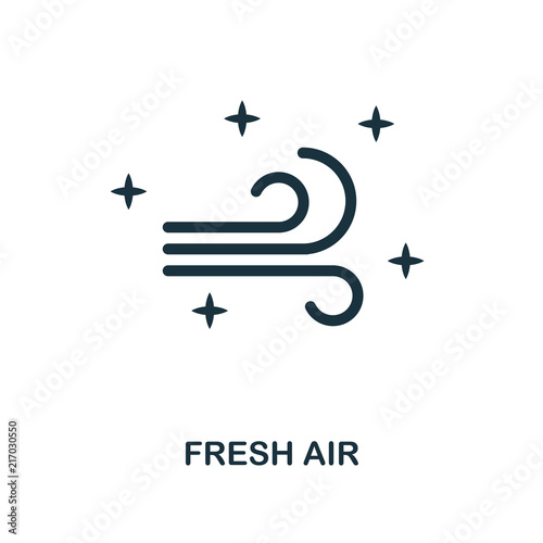 Fresh Air icon. Line style icon design from cleaning icon collection. UI. Illustration of fresh air icon. Pictogram isolated on white. Ready to use in web design, apps, software, print.
