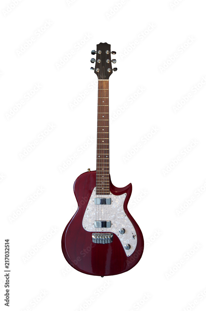 Naklejka premium bass guitar on white background