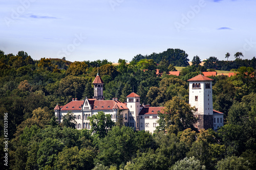 Castle of the city Waldenburg in Saxony