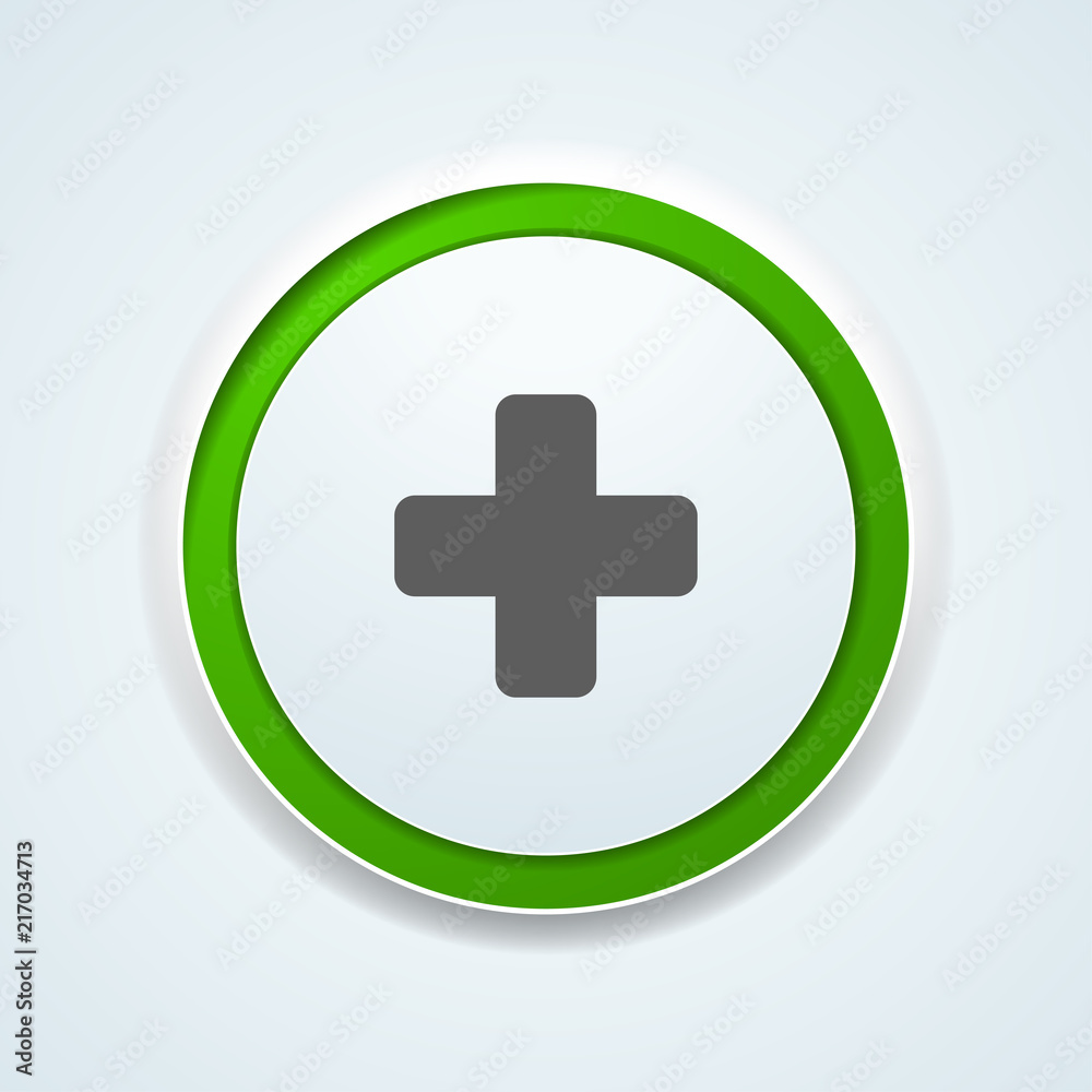 Obraz premium Plus button illustration