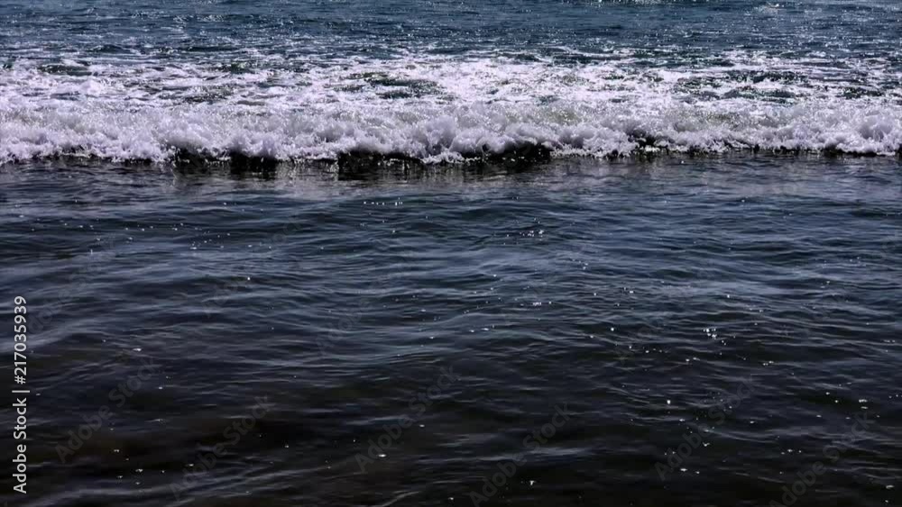 Beach Waves Close Up Slow Motion Looking Down Beach Waves Close Up Slow Motion Looking Down