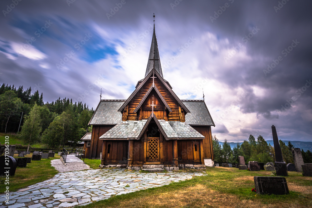 Hedalen - July 28, 2018: The Wonderful Hedalen Stave Church, Norway Hedalen - July 28, 2018: The Wonderful Hedalen Stave Church, Norway
