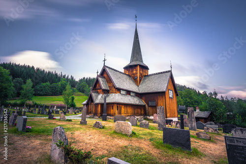 Hedalen - July 28, 2018: The Wonderful Hedalen Stave Church, Norway © rpbmedia