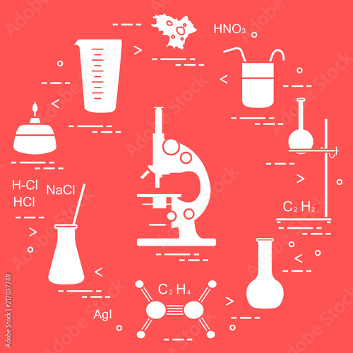 Chemistry scientific, education elements.