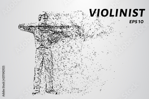 The violinist plays the violin. Music concept design.