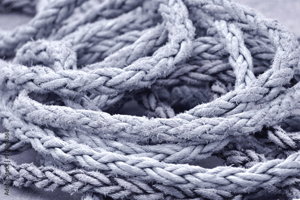 Nautical old rope knot background