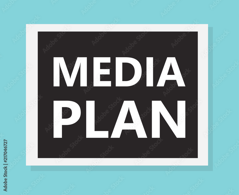 media plan concept- vector illustration media plan concept- vector illustration
