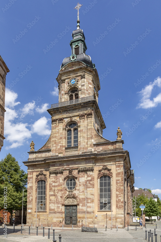  view of old famous church Sankt Johann