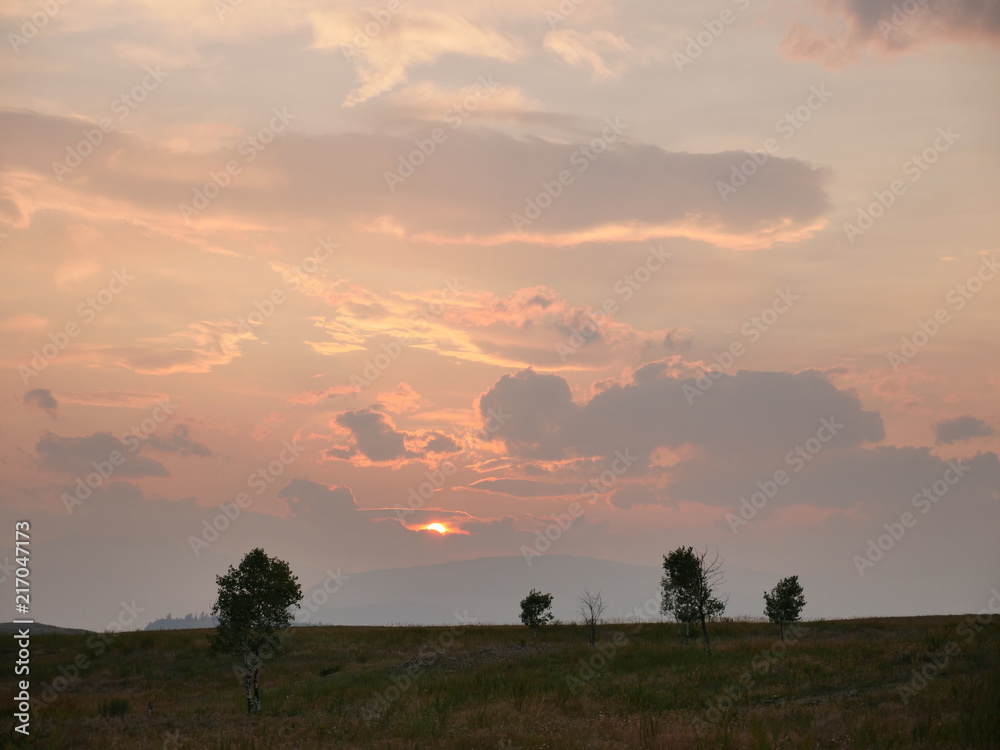 Beautiful summer sunsets in the East Kootenay region