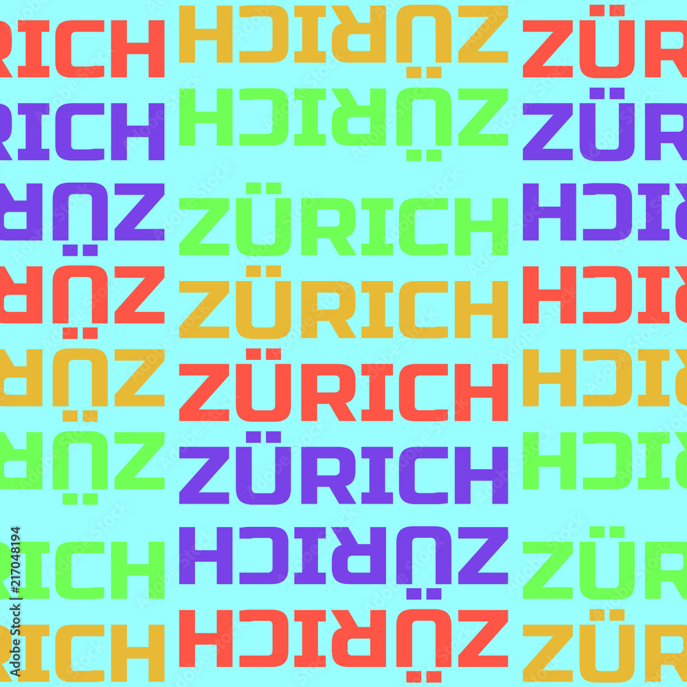 Zurich, Switzerland seamless pattern Zurich, Switzerland seamless pattern