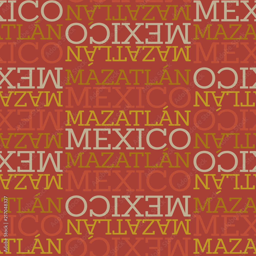 Mazatlan, Mexico seamless pattern