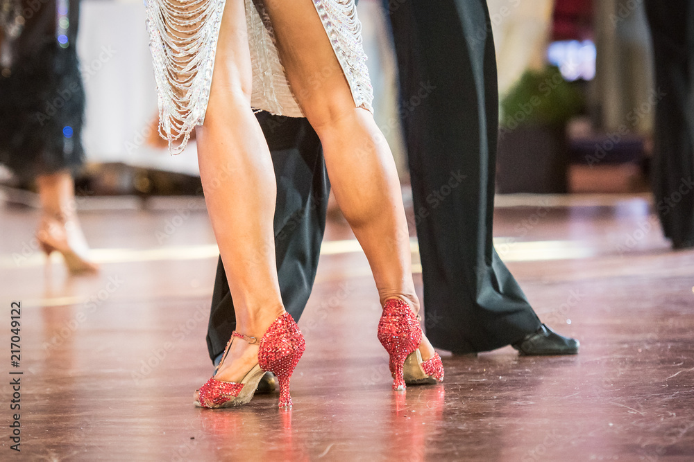 closeup of ballroom dancers legs closeup of ballroom dancers legs