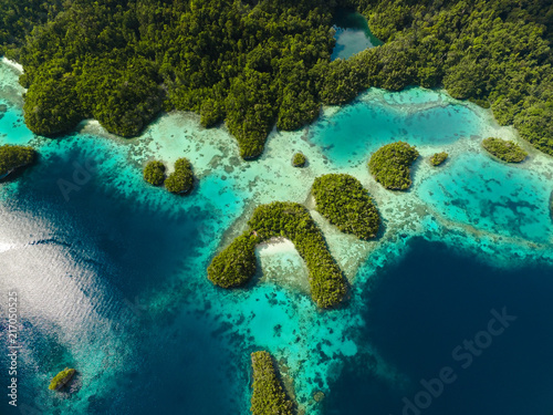 Canvastavla Panorama Landscape in Kabui Bay, Waigeo. West Papuan, Raja Ampat