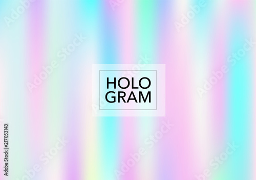 Magic Hologram Lights Vector Background. Soft Trendy Tender Pearlescent Rainbow Overlay. Rainbow Holographic Princess, Fairytale, Cute Girlie Paper. Unicorn Fairy Tale Rainbow Glitch Hologram Gradient