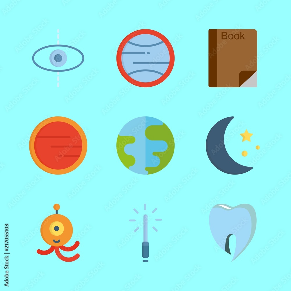 Fototapeta premium 9 science icons set