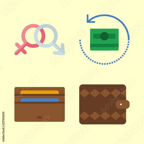 finance icons set. pocket, real, charity and wages graphic works