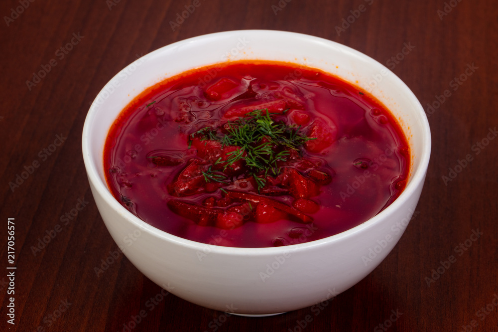Russian traditional borsch