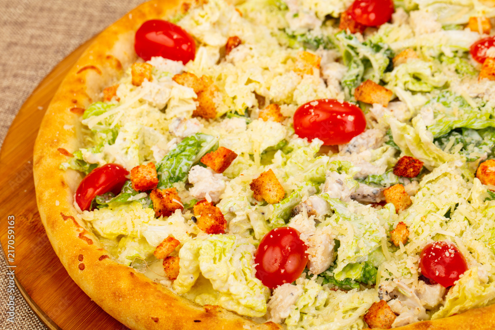 Pizza with chicken Pizza with chicken