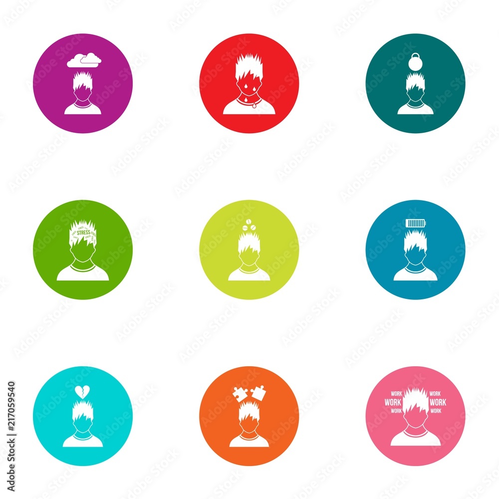 Mindset icons set. Flat set of 9 mindset vector icons for web isolated on white background Mindset icons set. Flat set of 9 mindset vector icons for web isolated on white background
