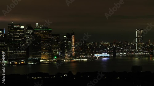 Wallpaper Mural Aerial video handheld shaky footage NYC New York City at night Torontodigital.ca