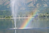 Rainbow meeting water at Dal Lake Srinagar, J&K
