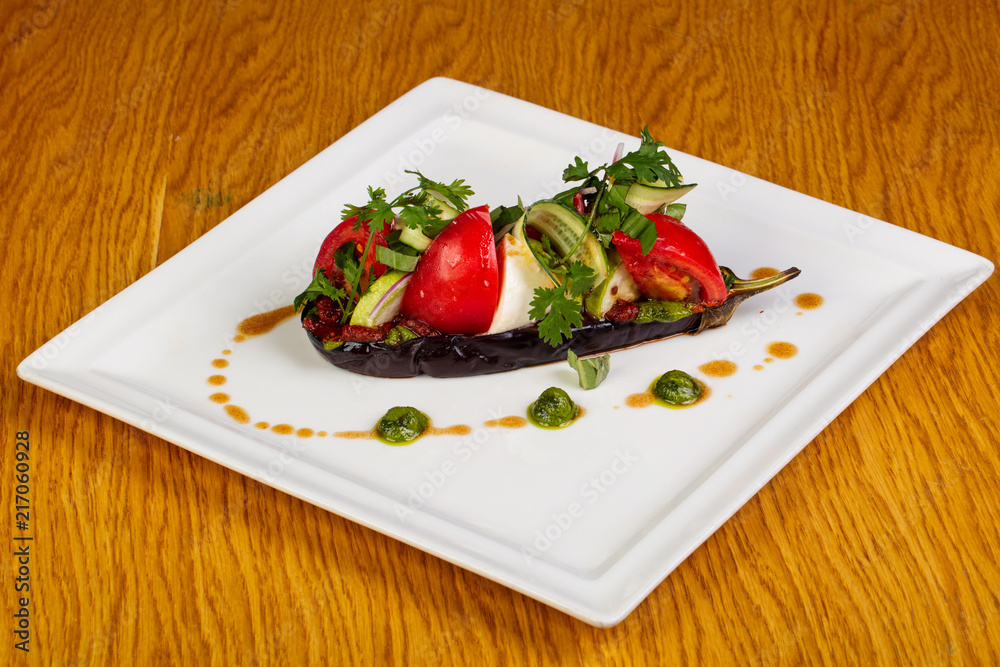 Eggplant with mozzarella