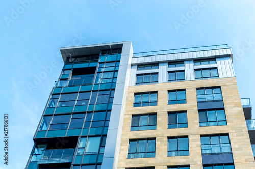 Photography Modern condo buildings with huge windows in Montreal downtown, Canada