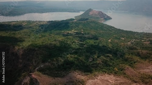 High Over Mountain River in Southeast Asia Philippines photo